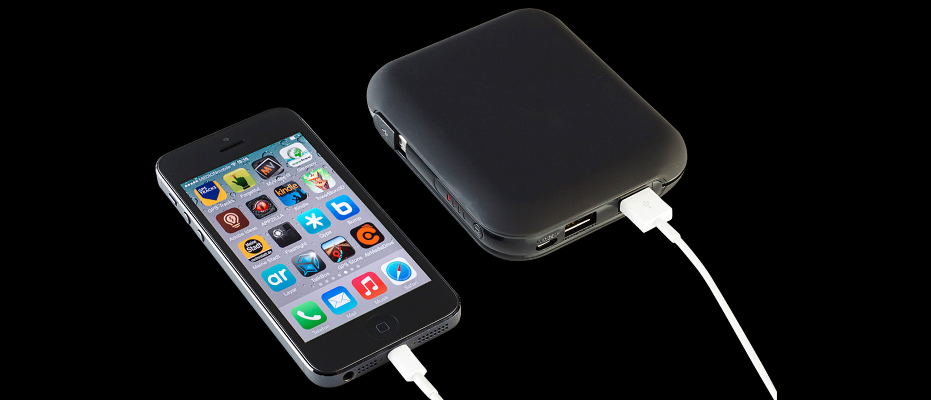 Vbee-und-iphone Vbee Powerbank mit iPhone